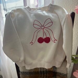 Bluey Kids' White Sweatshirt with Cartoon Print